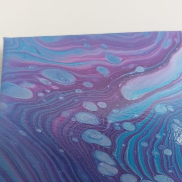 Acrylic pour, acrylic painting, purple, pink, blue, on sale 8